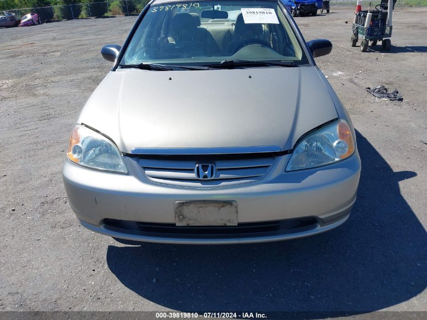 2003 Honda Civic Lx VIN: 2HGES16583H623490 Lot: 39819810