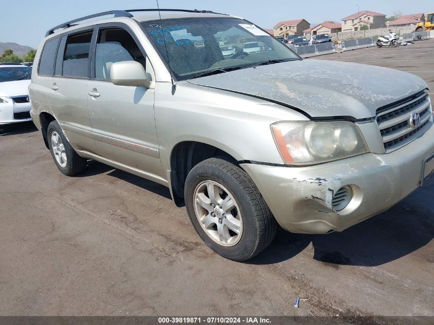 2001 Toyota Highlander VIN: JTEGD21A810018118 Lot: 39819871