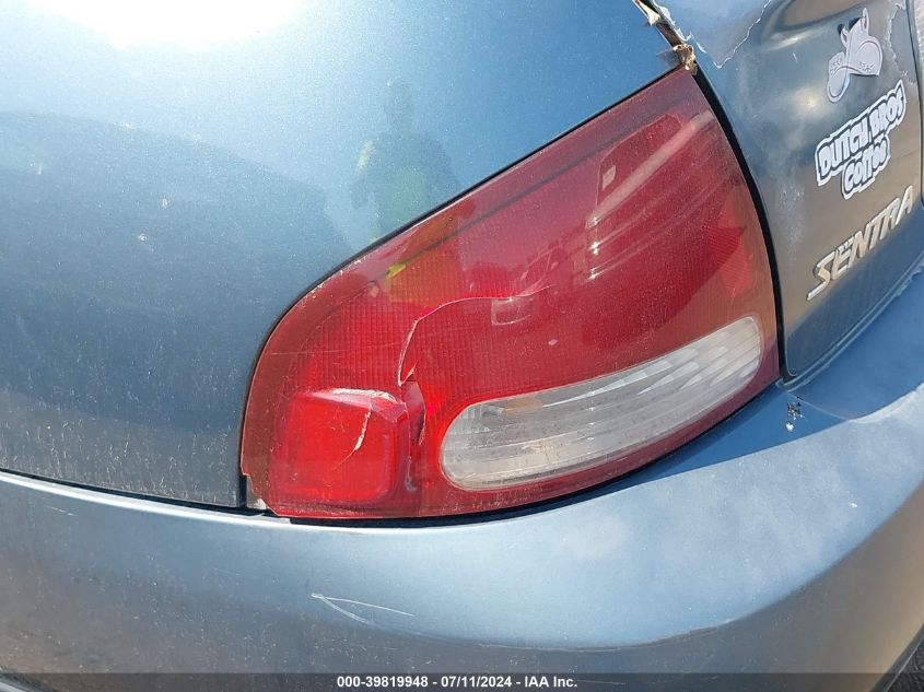 2001 Nissan Sentra Se VIN: 3N1BB51DX1L121952 Lot: 39819948