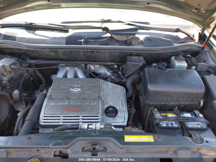 2000 Lexus Rx 300 VIN: JT6HF10U0Y0153636 Lot: 39819949