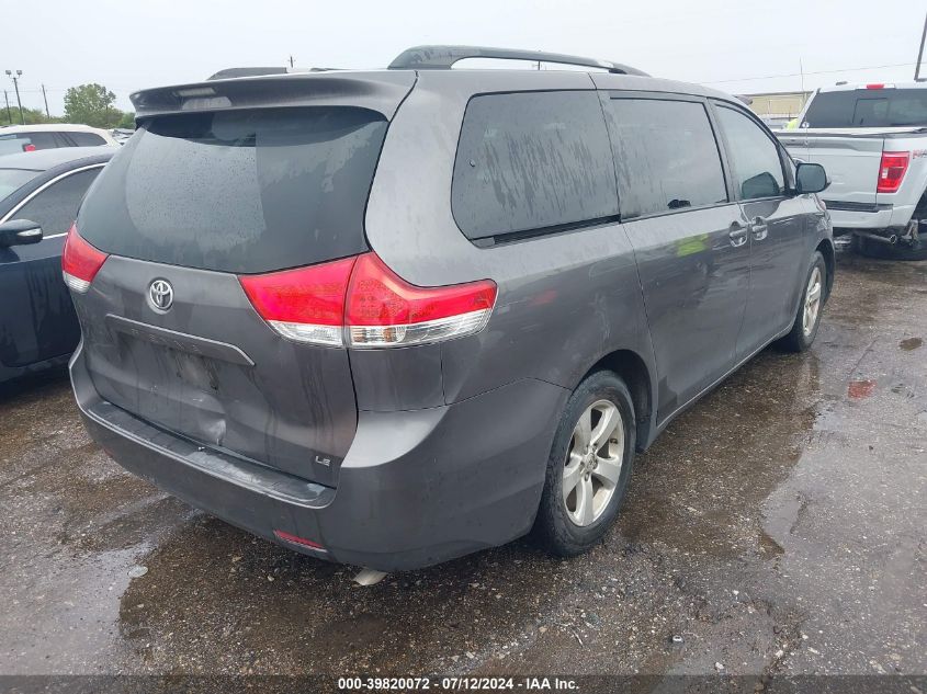 2013 Toyota Sienna Le V6 8 Passenger VIN: 5TDKK3DC6DS367240 Lot: 39820072