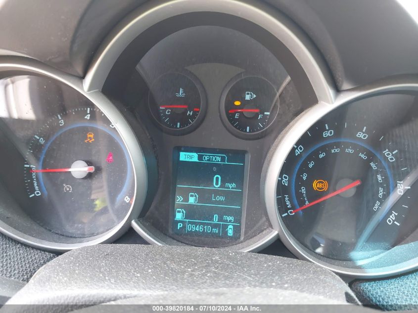 2013 Chevrolet Cruze Lt VIN: 1G1PK5SBXD7316385 Lot: 39820184