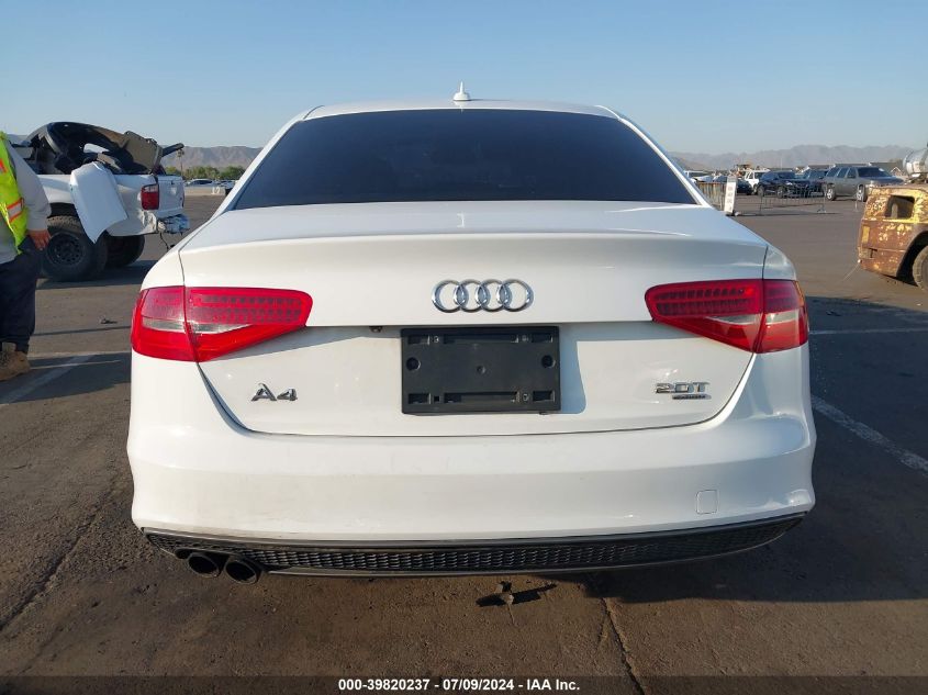 2014 Audi A4 2.0T Premium VIN: WAUBFAFL0EN033876 Lot: 39820237