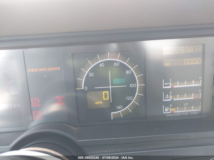 1990 Cadillac Allante VIN: 1G6VS3389LU125291 Lot: 39820240