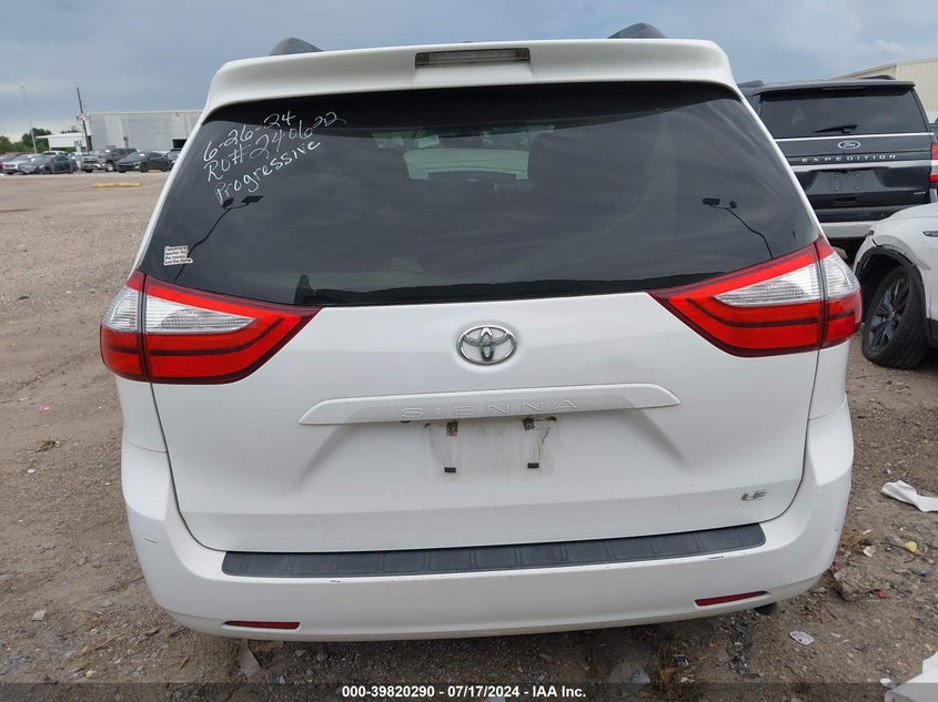 2015 Toyota Sienna Le 8 Passenger VIN: 5TDKK3DC5FS639604 Lot: 39820290