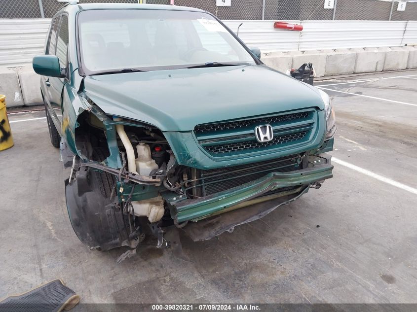 2003 Honda Pilot Ex-L VIN: 2HKYF18563H574472 Lot: 39820321