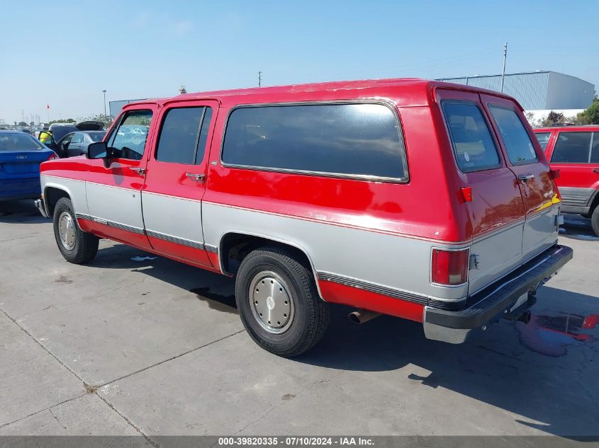 1991 Chevrolet Suburban R2500 VIN: 1GNGR26N3MF119755 Lot: 39820335