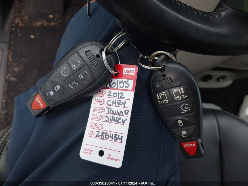 2012 Chrysler Town & Country Touring VIN: 2C4RC1BG1CR286434 Lot: 39820341