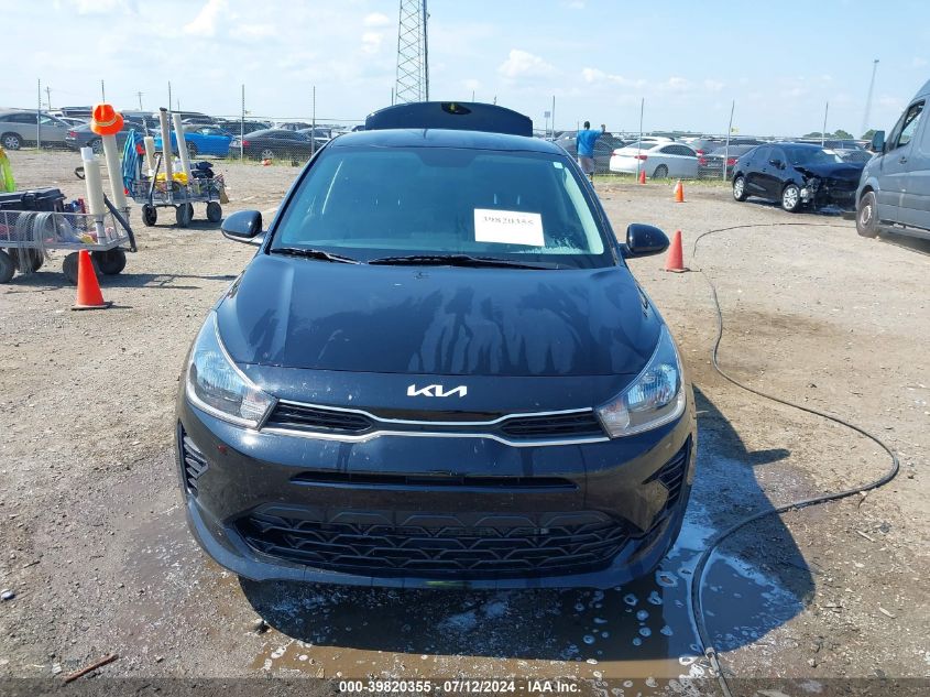 2022 Kia Rio Lx VIN: 3KPA24ADXNE491831 Lot: 39820355