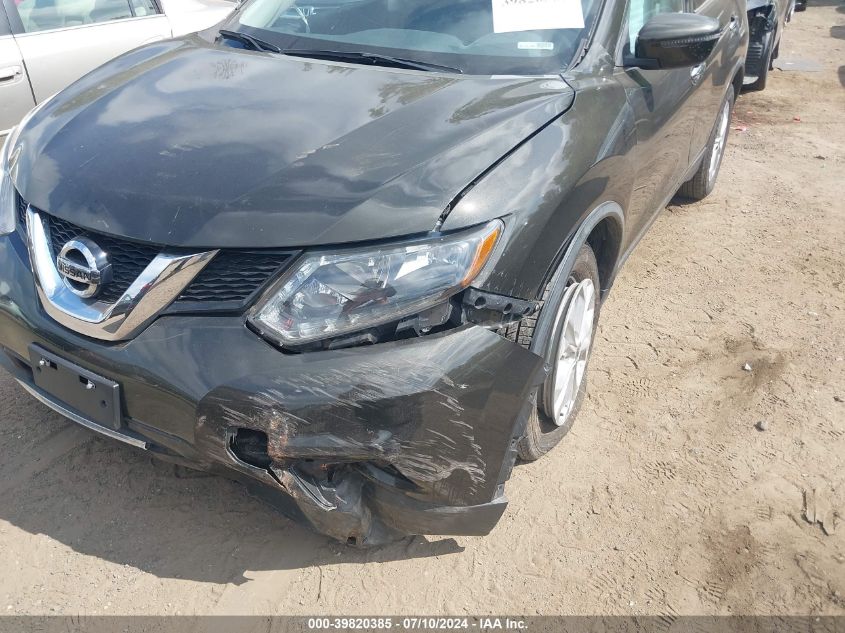 2016 Nissan Rogue S/Sl/Sv VIN: KNMAT2MV5GP689239 Lot: 39820385