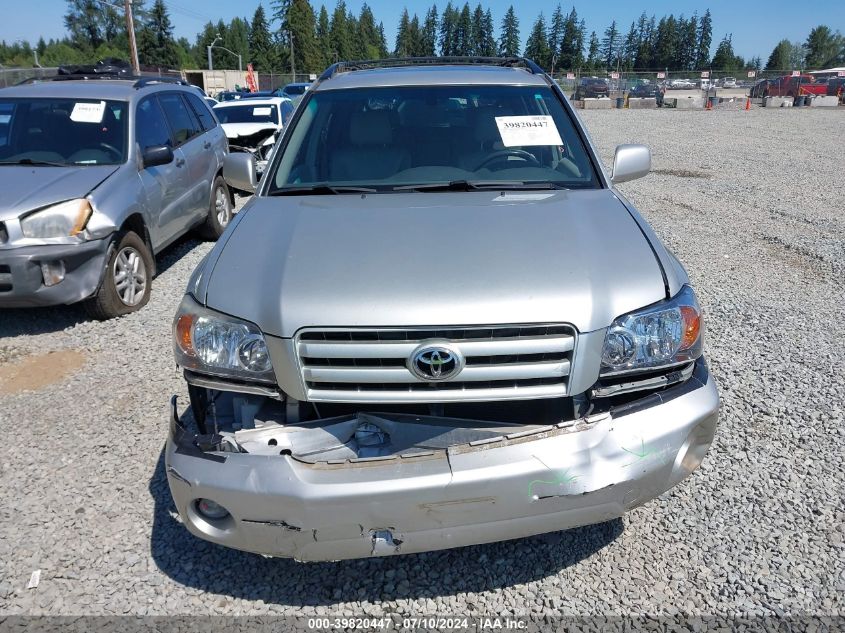 2006 Toyota Highlander Limited V6 VIN: JTEEP21A360185962 Lot: 39820447