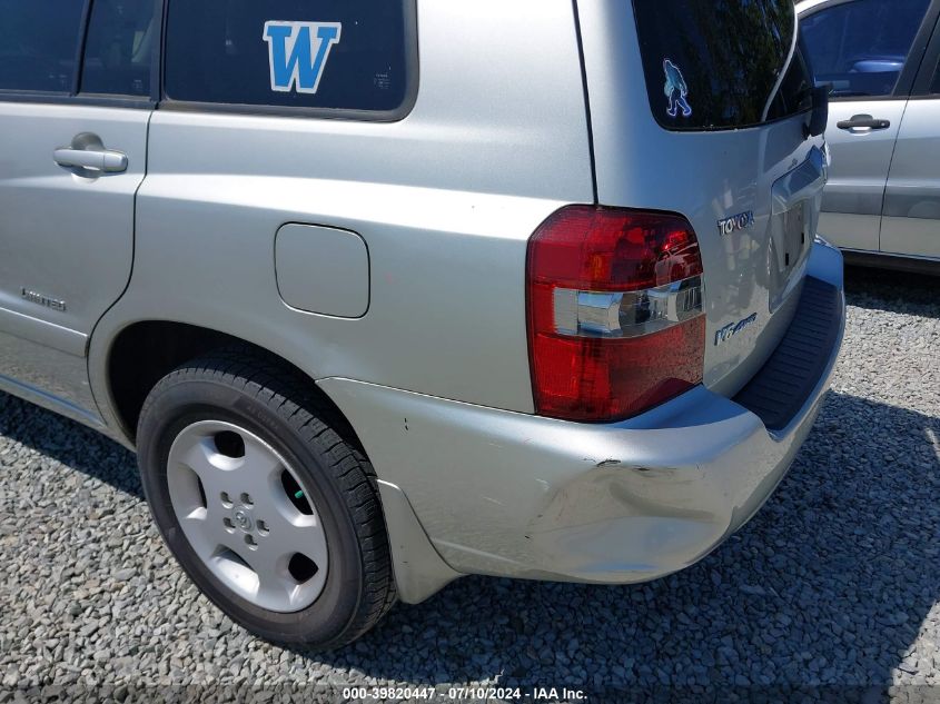 2006 Toyota Highlander Limited V6 VIN: JTEEP21A360185962 Lot: 39820447