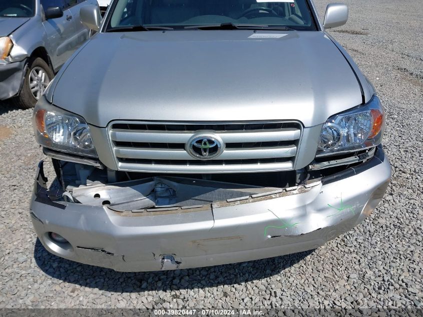 2006 Toyota Highlander Limited V6 VIN: JTEEP21A360185962 Lot: 39820447