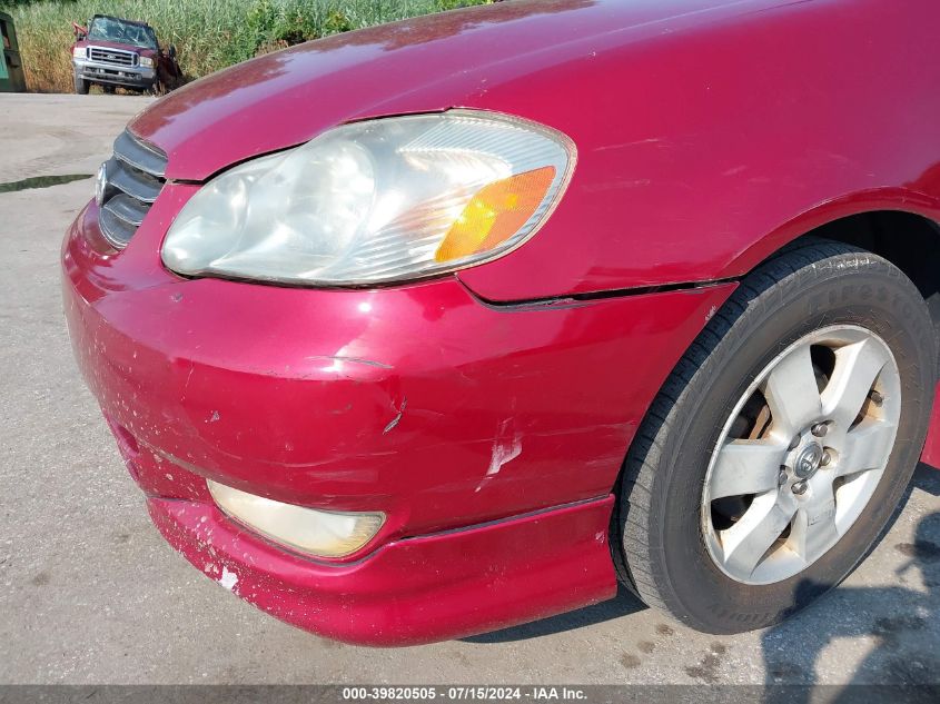 2003 Toyota Corolla S VIN: 2T1BR32EX3C132380 Lot: 39820505