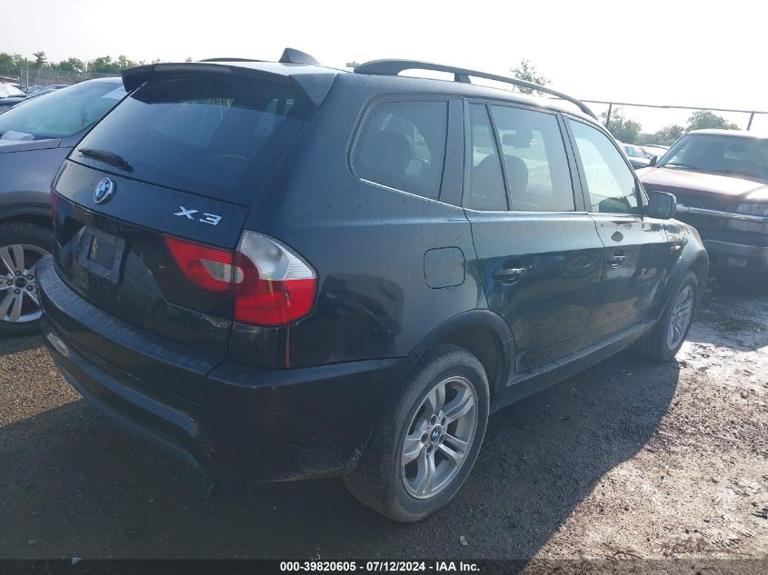 2006 BMW X3 3.0I VIN: WBXPA93456WD24961 Lot: 39820605