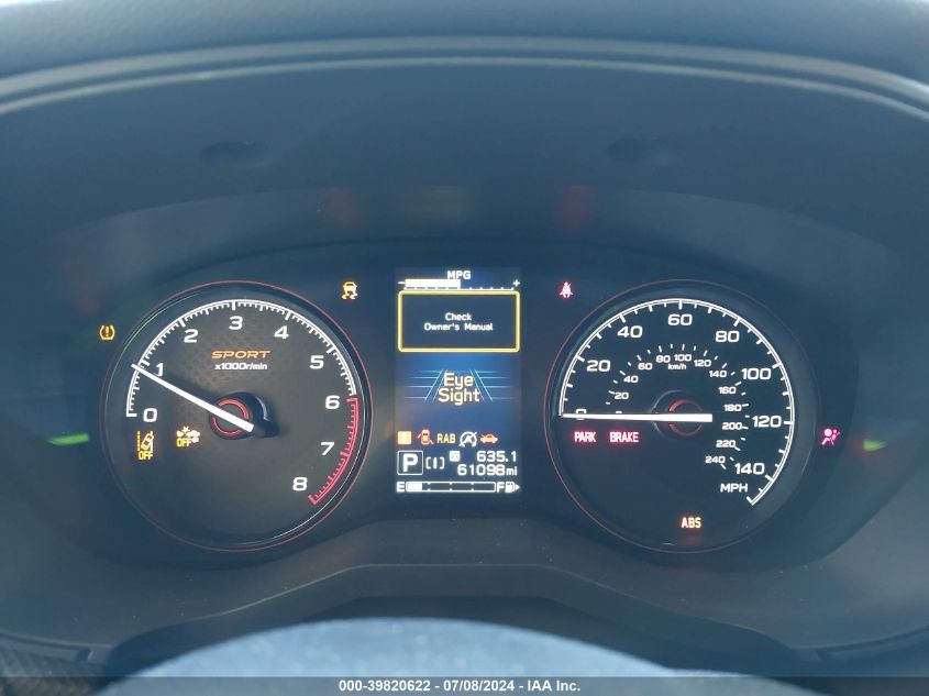 2019 Subaru Forester Sport VIN: JF2SKAKC1KH593681 Lot: 39820622