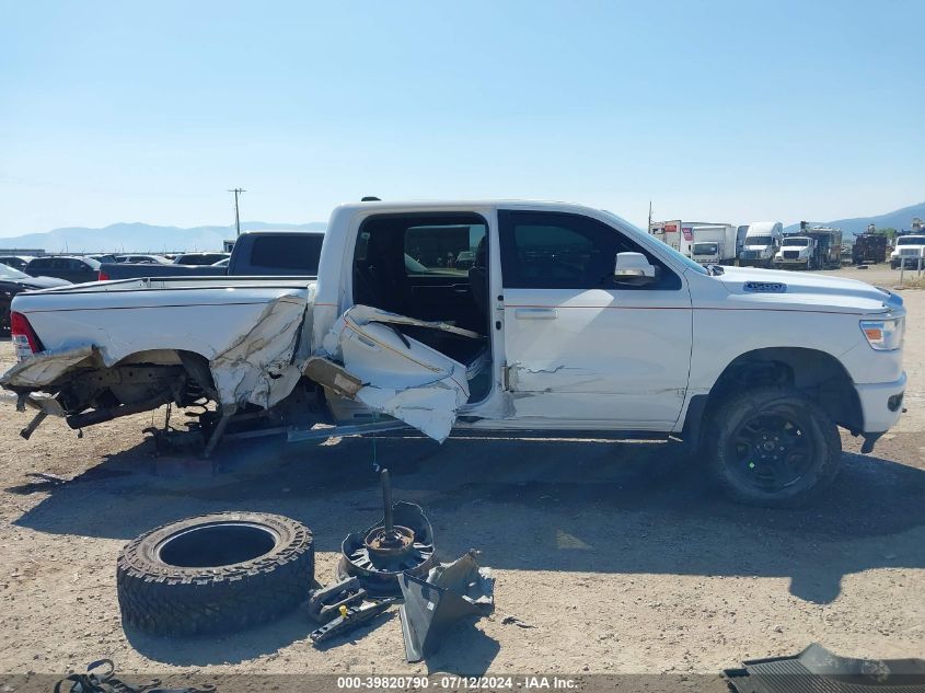 2019 Ram 1500 Big Horn/Lone Star 4X4 6'4 Box VIN: 1C6SRFMT4KN569968 Lot: 39820790