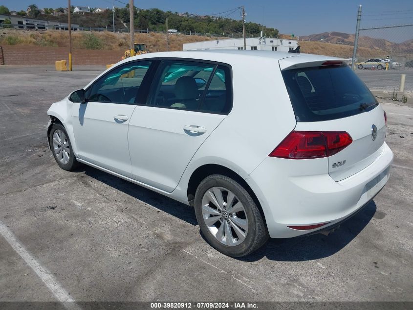 2015 Volkswagen Golf Tdi S 4-Door VIN: 3VW2A7AU7FM096969 Lot: 39820912