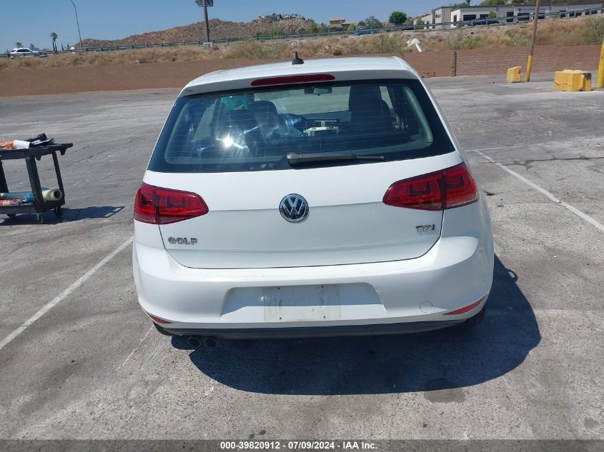 2015 Volkswagen Golf Tdi S 4-Door VIN: 3VW2A7AU7FM096969 Lot: 39820912