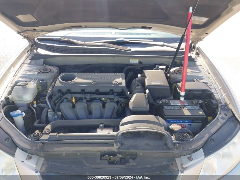 2010 Hyundai Sonata Gls VIN: 5NPET4AC1AH649274 Lot: 39820923