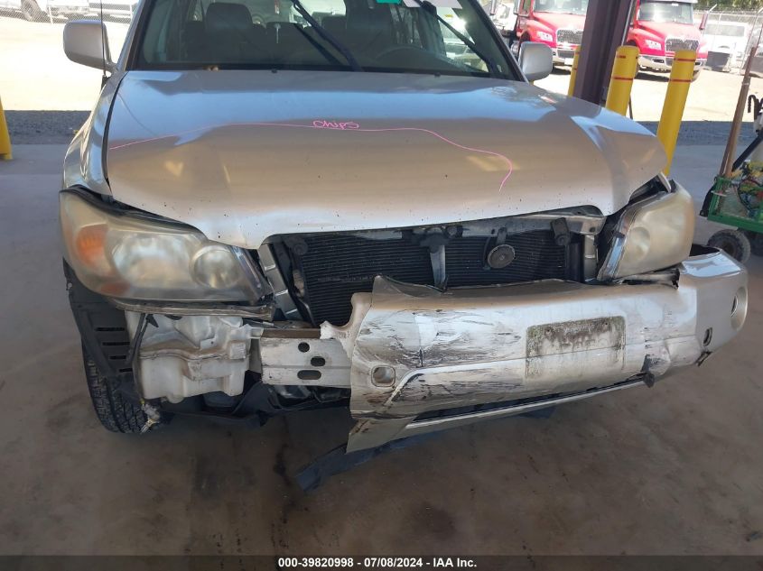 2006 Toyota Highlander V6 VIN: JTEEP21A060158539 Lot: 39820998