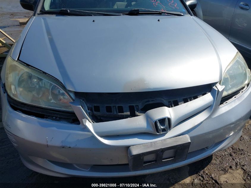 2004 Honda Civic Vp VIN: 2HGES16374H574220 Lot: 39821005