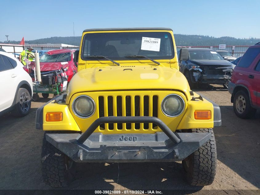 2002 Jeep Wrangler X VIN: 1J4FA39S22P726038 Lot: 39821089