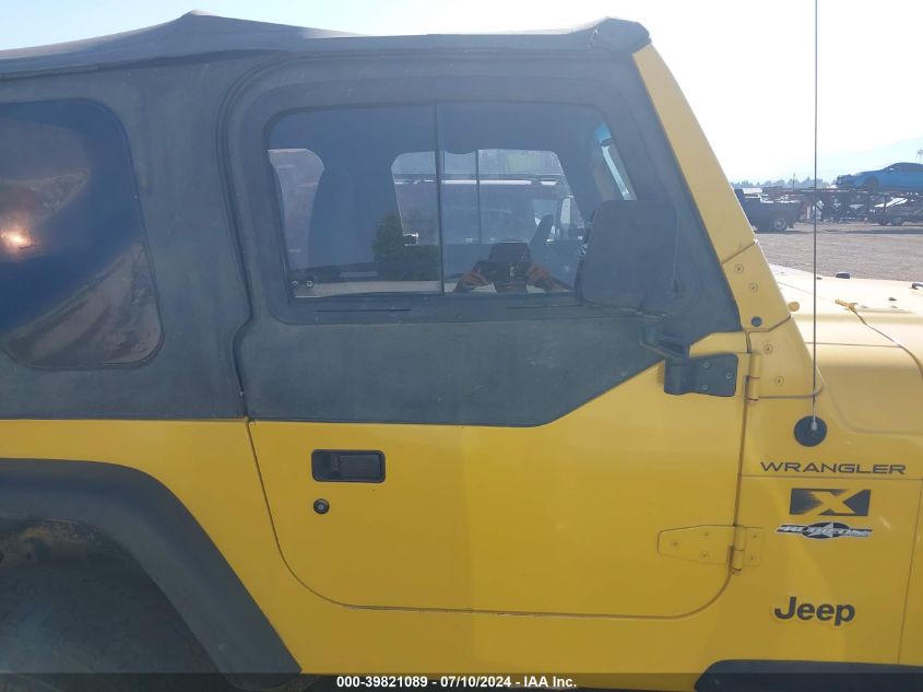 2002 Jeep Wrangler X VIN: 1J4FA39S22P726038 Lot: 39821089