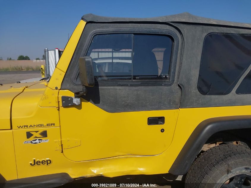 2002 Jeep Wrangler X VIN: 1J4FA39S22P726038 Lot: 39821089