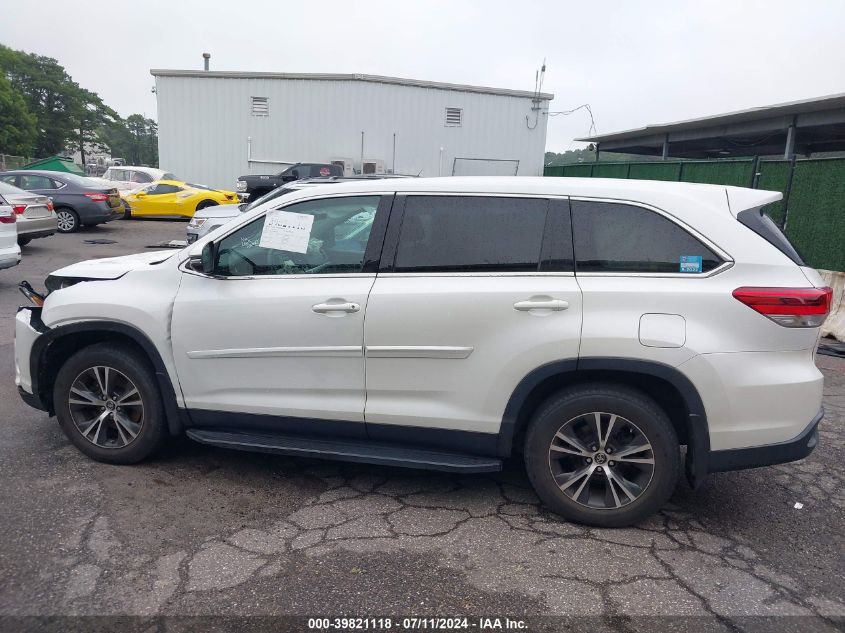 2019 Toyota Highlander Le VIN: 5TDBZRFH4KS952015 Lot: 39821118