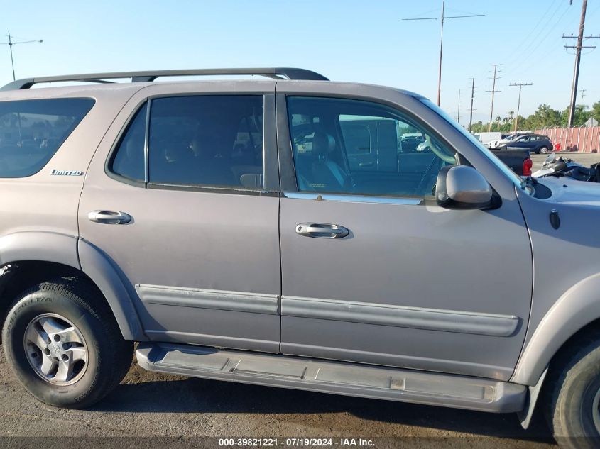 2002 Toyota Sequoia Limited V8 VIN: 5TDZT38A92S127312 Lot: 39821221