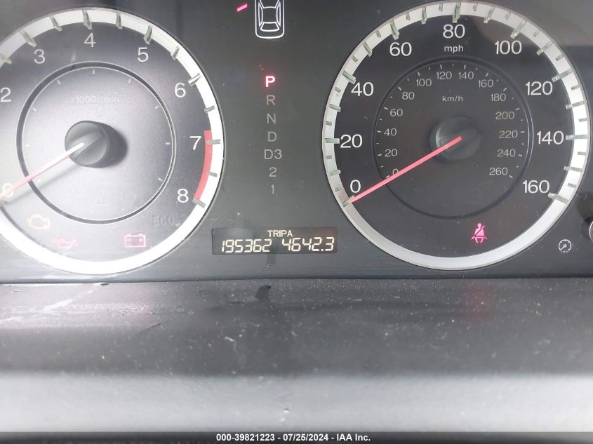 2010 Honda Accord 2.4 Lx VIN: 1HGCP2F3XAA100285 Lot: 39821223