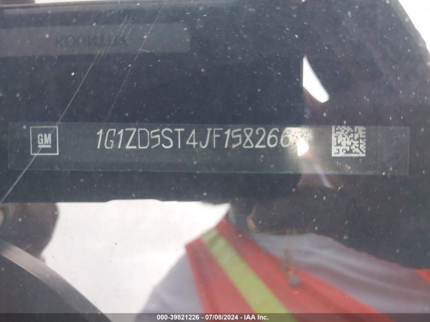 2018 Chevrolet Malibu Lt VIN: 1G1ZD5ST4JF158266 Lot: 39821226