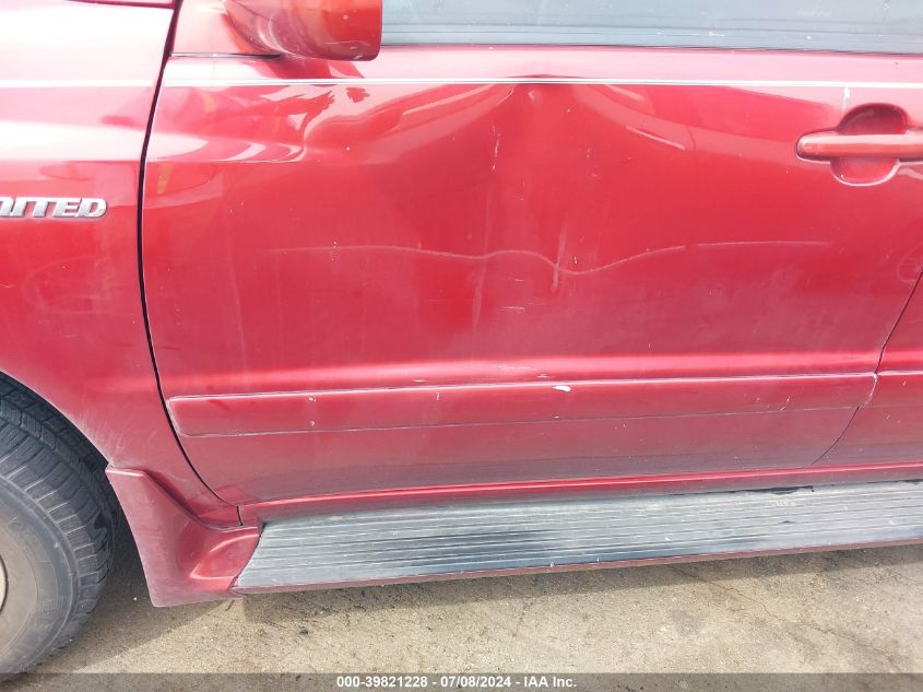 2002 Toyota Highlander Limited V6 VIN: JTEGF21A020045552 Lot: 39821228