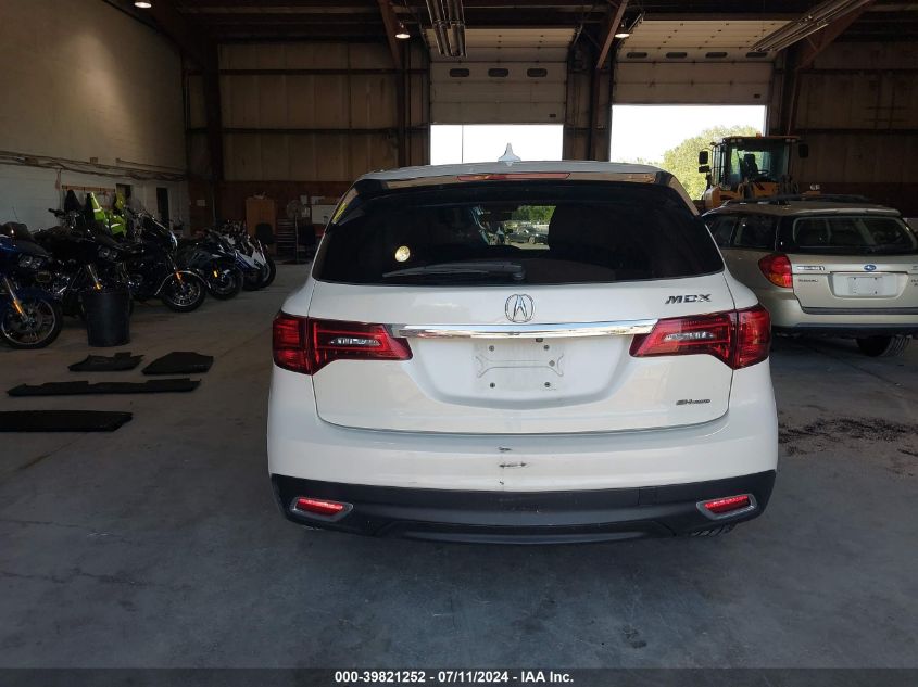 2016 Acura Mdx Technology Acurawatch Plus Packages/Technology Package VIN: 5FRYD4H42GB040113 Lot: 39821252
