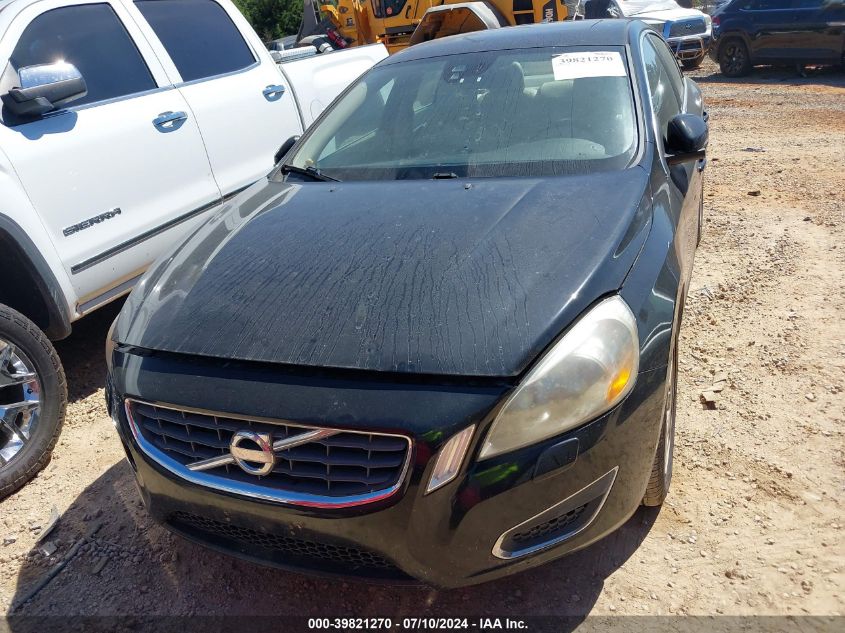 2013 Volvo S60 T5/T5 Platinum/T5 Premier/T5 Premier Plus VIN: YV1612FH6D2172831 Lot: 39821270