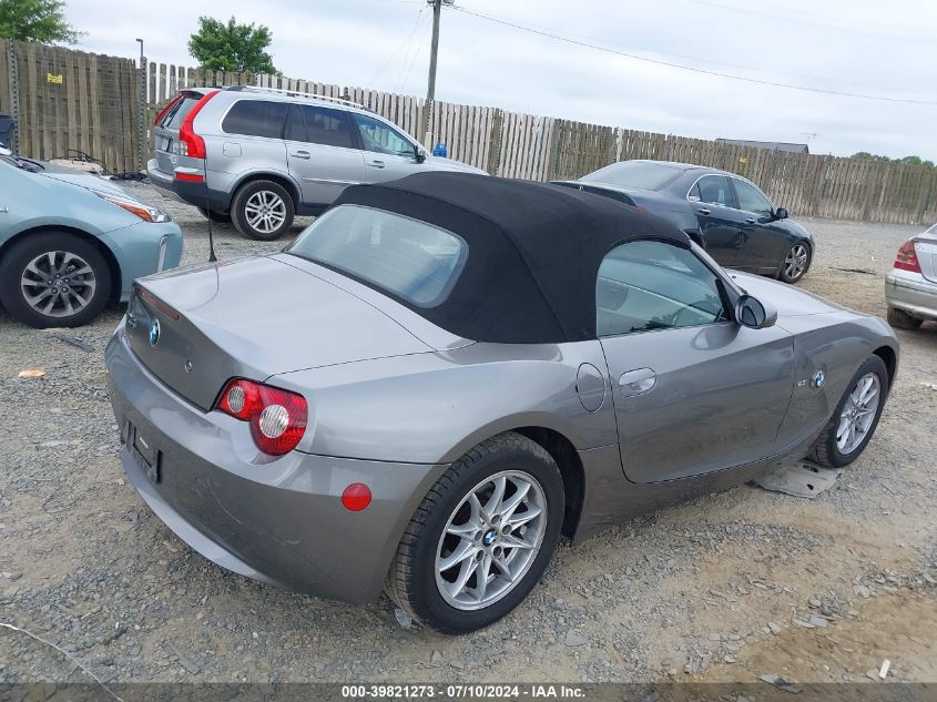 2005 BMW Z4 2.5I VIN: 4USBT335X5LS57336 Lot: 39821273
