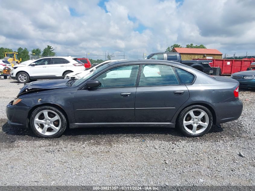 2009 Subaru Legacy 2.5I VIN: 4S3BL616596234005 Lot: 39821357