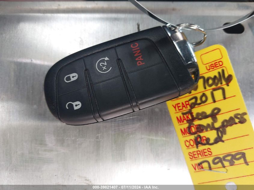 2017 Jeep New Compass Latitude Fwd VIN: 3C4NJCBB0HT597989 Lot: 39821407