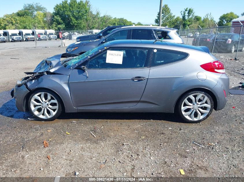 2012 Hyundai Veloster Base W/Black VIN: KMHTC6AD9CU028574 Lot: 39821430