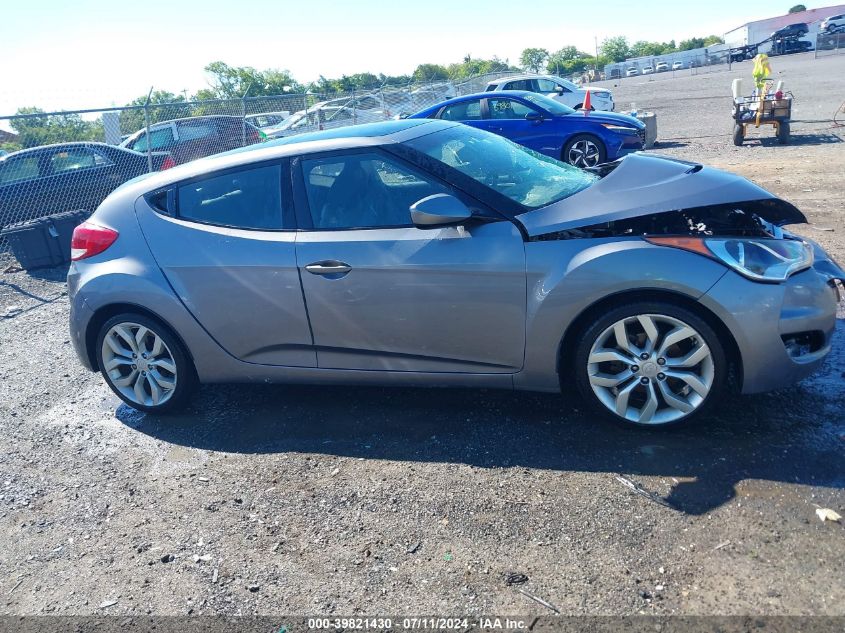 2012 Hyundai Veloster Base W/Black VIN: KMHTC6AD9CU028574 Lot: 39821430