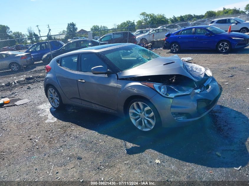 2012 Hyundai Veloster Base W/Black VIN: KMHTC6AD9CU028574 Lot: 39821430