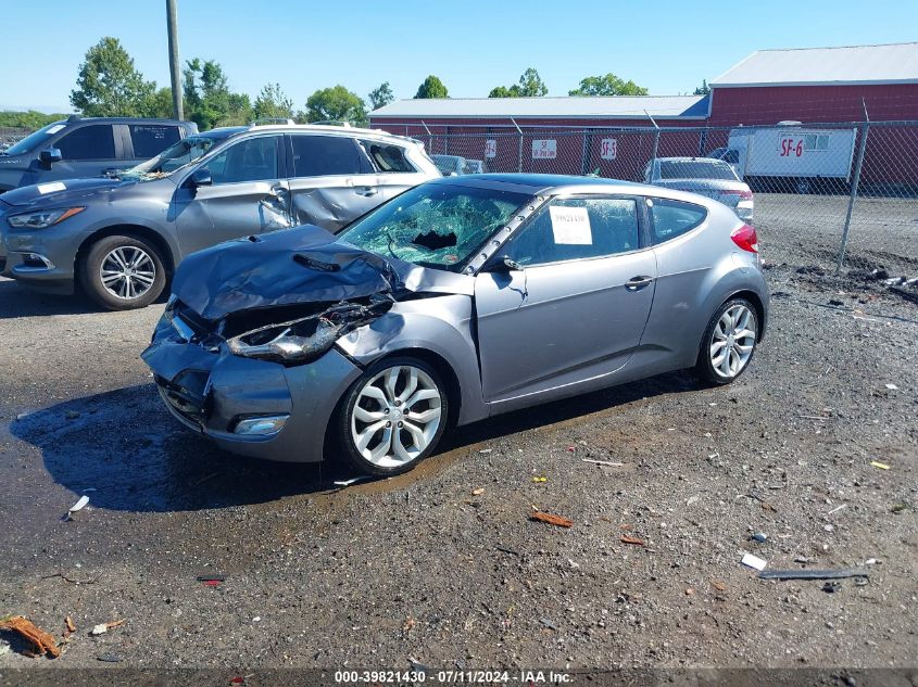 2012 Hyundai Veloster Base W/Black VIN: KMHTC6AD9CU028574 Lot: 39821430