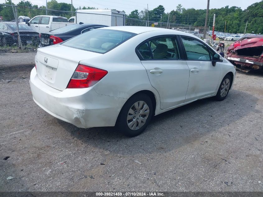 2HGFB2F53CH335712 | 2012 HONDA CIVIC