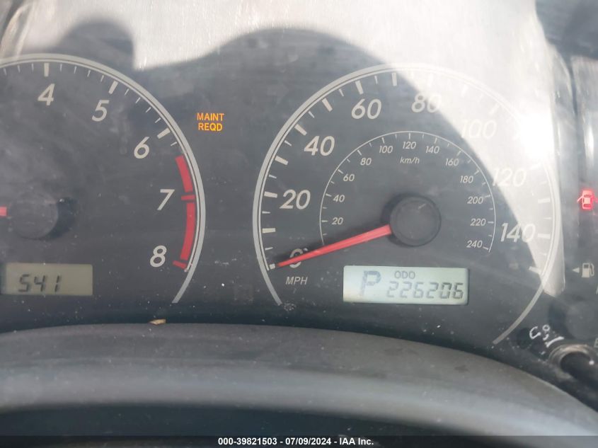 2009 Toyota Corolla Le VIN: JTDBL40E299090361 Lot: 39821503