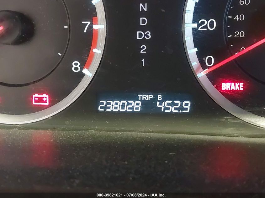 2010 Honda Accord 2.4 Lx VIN: 1HGCP2F39AA122861 Lot: 39821621