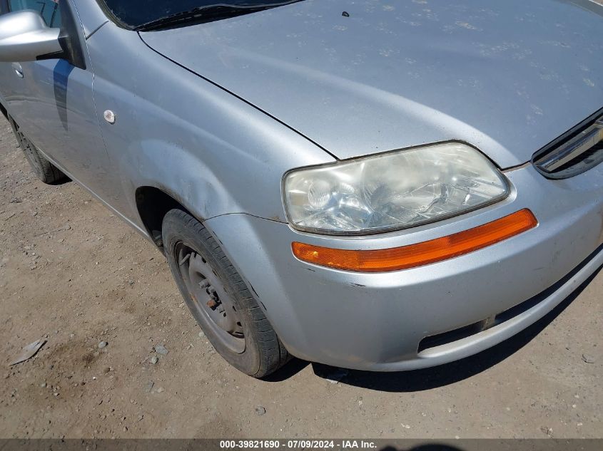 2006 Chevrolet Aveo Ls VIN: KL1TD56626B558933 Lot: 39821690