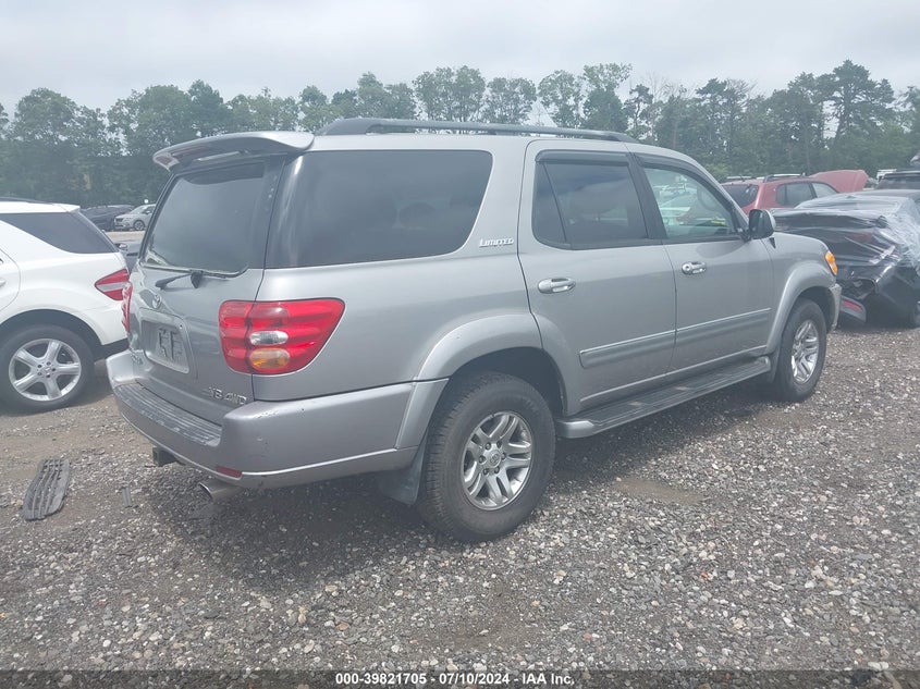 2004 Toyota Sequoia Limited V8 VIN: 5TDBT48AX4S230748 Lot: 39821705