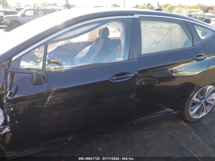 2018 Honda Clarity Touring VIN: JHMZC5F34JC012289 Lot: 39821720