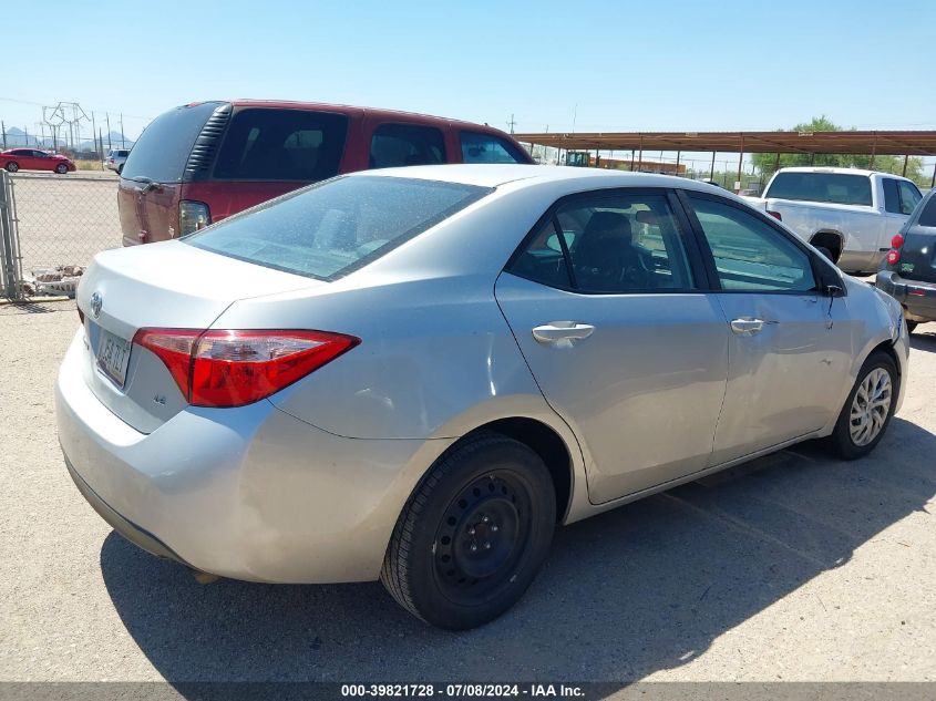 2017 Toyota Corolla Le VIN: 5YFBURHE6HP637252 Lot: 39821728